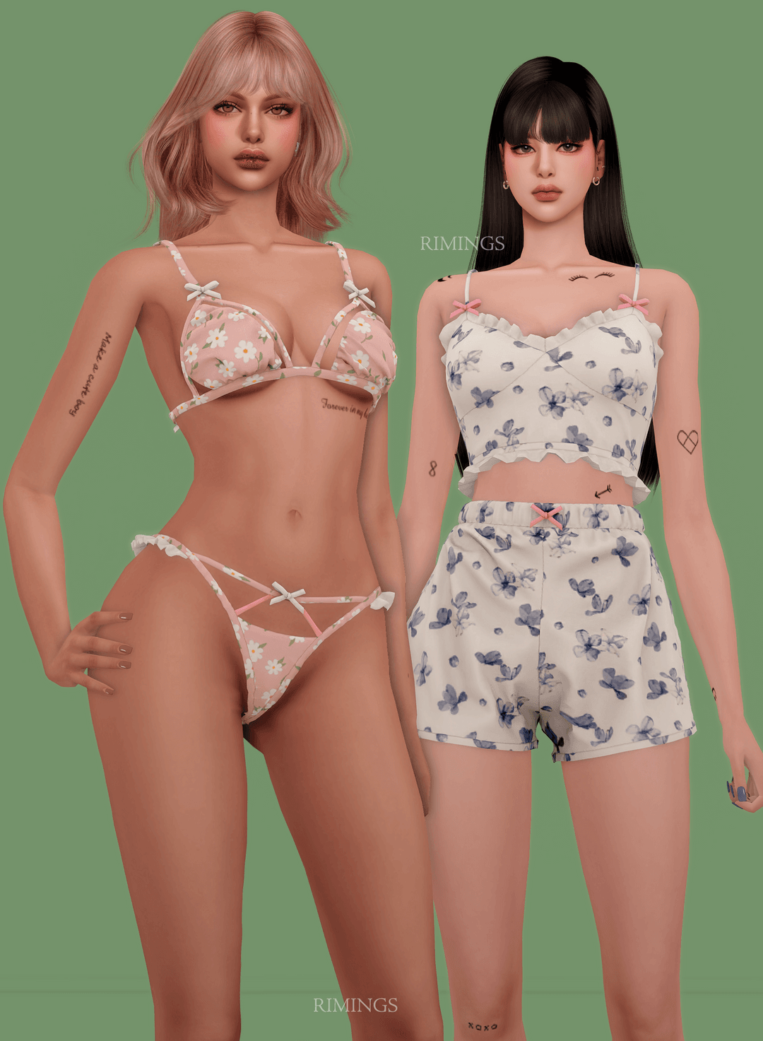 Галерея мода Нижнее белье и пижама Sweet Garden Set #2